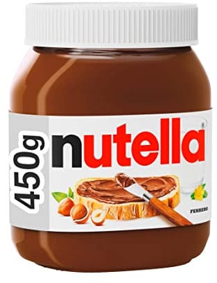 Nutella - Crema Spalmabile alle Nocciole e Cacao, Senza Glutine, Conservanti e Grassi Idrogenati, Ottimale a Colazione, Vasetto da 450 gr