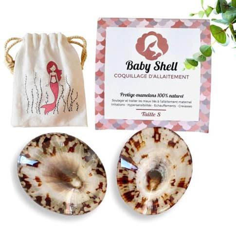 BABY SHELL Coquillages d'allaitement Nacre 100% Naturels Atelier Français - Soins CREVASSES | Taille Small