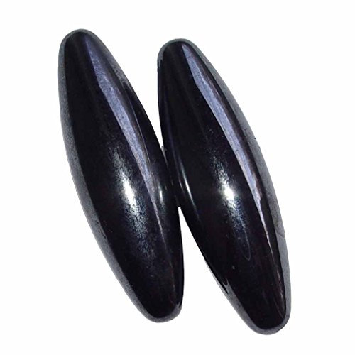 1 Paar Magnete in Oliven Form aus magnetisiertem Hämatit (Blutstein) auch singende Steine genannt Größe M: ca. 40 mm (4535)