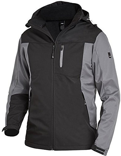FHB Arbeit Softshelljacke Jannik, 1 Stück, M, grau/schwarz, 79105-1120-M