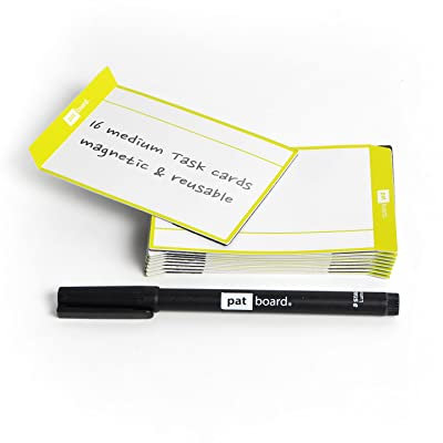 PATboard Scrum Board und Kanban Tafel Task Cards - 16 Magnetische Haftnotizen - M (mittel) - Lime