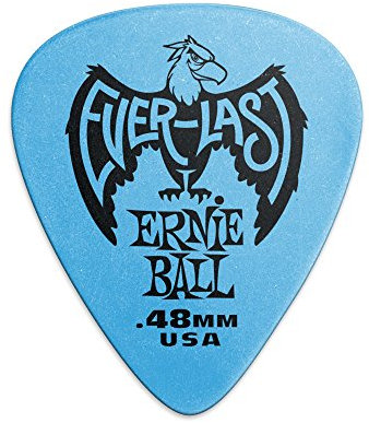 Ernie Ball Everlast-Plektron, 0,48 mm, blau, 12 Stück