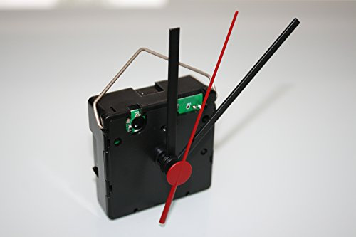 UTS Funkuhrwerk für Ziffernblatt 5-11mm Zeigersatz Nr.1 schwarz-schwarz-rot