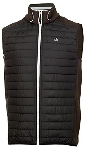 Calvin Klein Mens Hybrid Gilet - Khaki/Dark Khaki - M