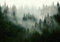 Forwall Papier Peint Intissé Forêt Brume Nature Arbres Paysage Brouillard Chambre Salon Photo Non Tissé Résistant Aux UV Inodore Prêt pour le montage Wallpaper (13026, V8 (368x254 cm) 4 lés)