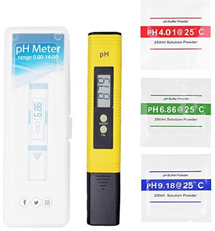 PH Tester Misuratore Digitale, Misuratore PH Digitale Gamma 0.00-14.00 Penna PH, Portatile PH test, Penna PH Piaccametro Tascabile per acquari, Piscine, Acqua, Laboratorio, Piscina