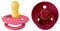 BIBS Colour Schnuller 2er-Pack, BPA-frei, Kirschform Nippel. Naturkautschuk/Latex, Hergestellt in Dänemark. Größe 1 | 0+ Monate | 2-Pack, Coral/Ruby