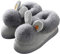 WYSBAOSHU Hausschuhe Mädchen Winter Pantoffeln Damen Plüsch Süße Häschen Pantoffeln Kinder（26-27EU/Etikettengröße 28/29,Grau