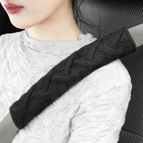 2er-Pack Universal-Auto-Sicherheitsgurtpolster für EIN bequemeres Fahren, Sicherheitsgurt-Schultergurt-Bezüge für Auto/Tasche (schwarz)