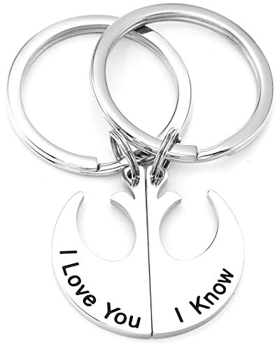 Kivosliviz Star Wars Schlüsselanhänger für Paare, Starwars, Valentinstagsgeschenke, Star Wars Schmuck, Edelstahl, stainless steel