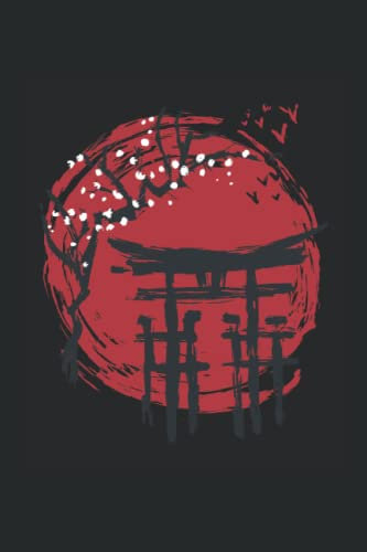 Notizbuch: Japan Notizbuch | 6x9 Zoll DIN A5 | 120 Seiten Punktraster | Japanischer Tempel Notizheft | Kirschblüten Tagebuch | Japanisches Schreibheft