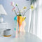 Yiluana Acryl-Blumenvase, Regenbogenfarben, Make-up-Pinsel/Stifthalter, Pflanzenblätter, bunt, elegant, modern, zeitgenössisches Design, Vase für Zuhause, Büro, Hochzeitsdekoration