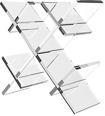 Niktule Weinregal Arbeitsplatte, Wasserflaschen-Organizer, Kleines transparentes Acryl-Weinregal, Arbeitsplatte, Champagner-Weinflaschenhalter, 5 Flaschen, Bienenwaben-Weinflaschenregal, Ständer