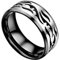 Aotiwe Freundschaftsringe Beste Freundin, Ring Damen Edelstahl Chinesischer Stil Schwarz Größe 60 (19.1)