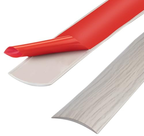 200 * 4cm Striscia di soglia in PVC da 200cm, strisce di transizione del pavimento, strisce di rivestimento per pavimenti in laminato, striscia divisoria autoadesiva per porta del pavimento