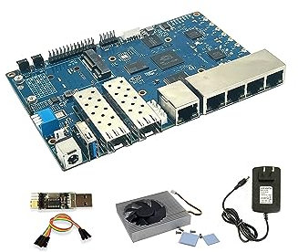 Banana Pi BPI-R3 Wi-Fi 6 OpenSource Wireless Dual-Band OpenWRT Router Board mit MediaTek MT7986 (Filogic 830), unterstützt 5X GbE und 2X 2,5 GbE SFP (nur Bundle1-BPI-R3)