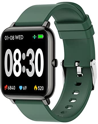 MICGIGI Herren Damen Smartwatch,1.4 Zoll Smart Watch mit Pulsmesser Schlafmonitor, Fitnesstracker mit Stoppuhr, Fitnessuhr mit Schrittzähler