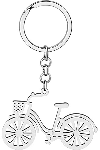 LONYOO Porte-clés Vélo élégant en Acier Inoxydable Cadeaux pour Passionnés de Vélo Femmes Filles Clé de Voiture Bijoux Délicats