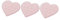 minkissy 3pcs Mini Eyelash Glue Holder Pallet Heart Shape Design for Lash Extensions Portable and Easy to Carry