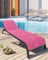 LAYNENBURG 2er-Set Premium Schonbezug für Gartenliege - 100% Baumwolle - Oeko-TEX 100 - Frottee Handtuch-Bezug Sonnenliege - Liegenbezug mit Umschlag für Standliege, Liege-Stuhl (75x200 cm Fuchsia)