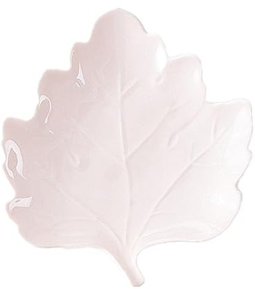 BESTonZON Embossed Leaf Plate Nuts Candy Tray Mini Ceramic Plates Ceramic Dish Candy Dish Ceramic Serving Plate Maple Leaf Plates Soy Dish Dessert French Fries Plate Baby