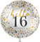Folienballon Hello 16 Ballon 16. Geburtstag Junge Mädchen Geschenk zum 16. Geburtstag Luftballon 16 Jahre Glückwunsch Made in EU