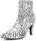 Joliss Donna Moda Festa Stivaletti Tacco a Spillo Stivaletti Appuntito Zip Stivali da Vestito Bianco Numero 40 EU/41Cn