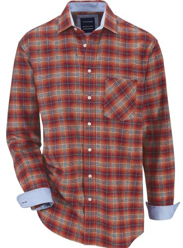 BABISTA Herren Flanellhemd Floreverti rot, 2XL (XXL) - 45/46