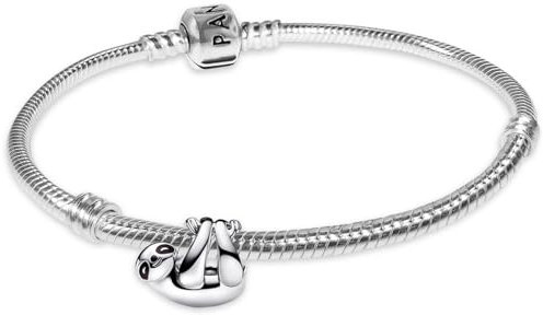 PANDORA Damen-Silberarmband Hängendes Faultier Geschenkset 68305-18 18 cm