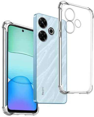 Funda Anti-Shock Gel Transparente para XIAOMI REDMI 13 4G/5G - Poco M6 4G - REDMI Note 13R 5G, Ultra Fina 0,33mm, Esquinas Reforzadas, Silicona TPU de Alta Resistencia y Flexibilidad