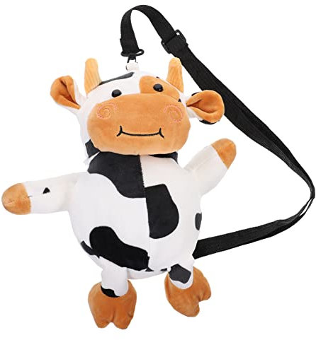 MOBUTOFU Plüsch Kuh Umhängetasche Mädchen Süßes Kuh-design Crossbody Bag Verstellbarer Riemen Weich Strapazierfähig Für Einkaufen Reisen Party