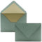 Kuverts in Kraftpapier-Grün - 25 Stück - Brief-Umschläge DIN C6-114 x 162 mm - 11,4 x 16,2 cm - Naßklebung - matte Oberfläche & Gold-Metallic Fütterung - ohne Fenster - für Einladungen