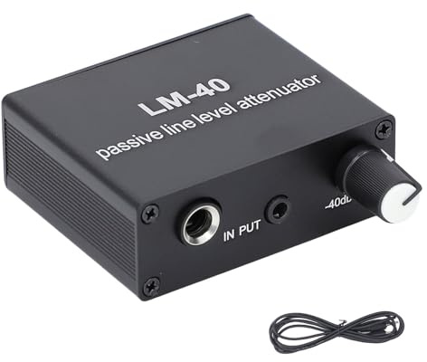 ZJchao Passiver Lautstärkeregler, Einstellbarer Audio-Line-Level-Controller, LM40, -40 DB–15 DB, Passiver Dämpfer, Sehr Praktisch für Live-Videoaufnahmen