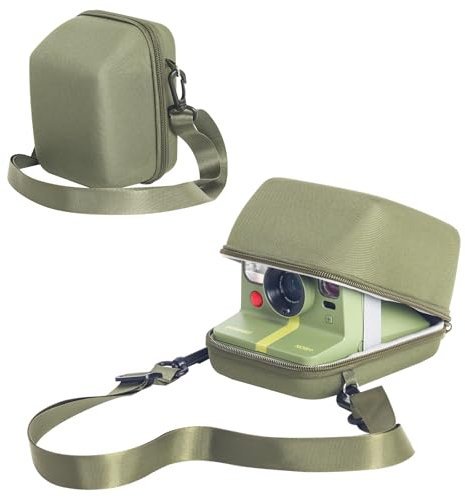 CAIYOULE Camera Case for Polaroid Now 3rd, OneStep, OneStep+, Onestep 2, Now, Now+Gen 2, Flip Instant Film Camera, Protective Hard Shell Camera Crossbody Bag with Adjustable Strap, Green (No Camera)