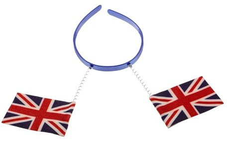 OATIPHO Uk Flag Headband Union Jack Hair Accessory Festive Football Fan Headband Women Hair Flag Party Supplies
