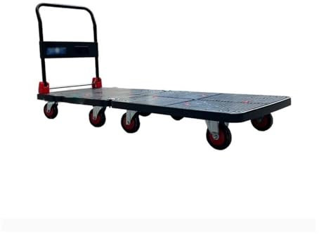 gorilla cart, Industrial Heavy Duty Extra Long Flatbed Truck Trolley Flatbed Silent 8-wheel Trailer Enlarged And Thickened Flatbed Truck,Versatile Garden & Yard Cart for All Seasons(L)