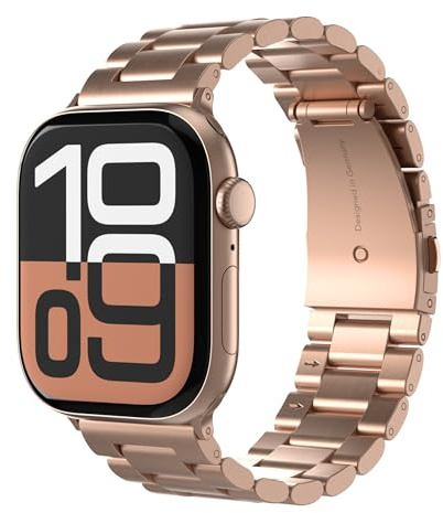 VONMÄHLEN Link Bracelet - Hochwertiges Edelstahlarmband kompatibel mit Apple Watch, umweltbewusster Recyclinganteil, inklusive Anpassungstool