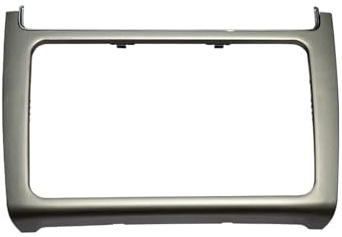 pour VW pour Polo 2014-2017 Panneau D’autoradio Cadre de façade Radio(Gris argenté)