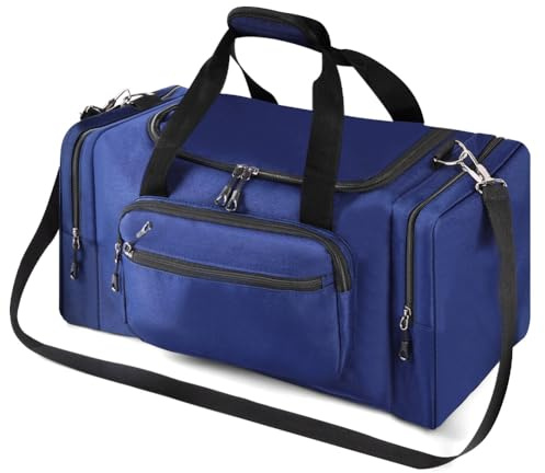 OSDUE Sports Duffle Bag, Gym Duffle Bag for Women Men,35L Waterproof Travel Sports Duffel with Shoulder Strap Holdall Holdall Overnight Weekend Bags for Gym Travel Swimming, Blue