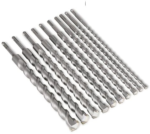 ZGPOSQKZSC 10-30mm 350mm Length Hammer Drill Bit Cross Type Masonry Concrete Hole Saw Bits 1Pcs(10mmX350mm)