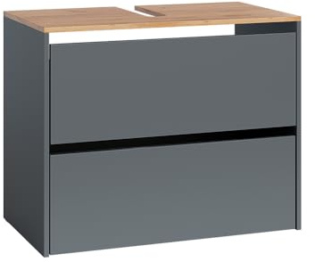 Vicco Waschbeckenunterschrank Viktor, Anthrazit/Eiche, 80.2 x 65 cm