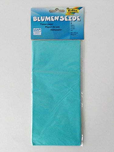folia 91031 Seidenpapier, (B) 500 x (H) 700 mm, 20 g/qm, hellblau