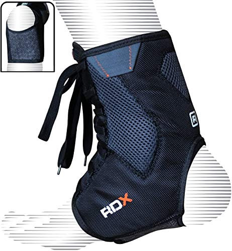RDX Kompressionsbandage für Fußgelenk, Knöchelstütze, Sport, elastisch, Größe XL, Schwarz