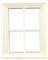 Melody Jane Dolls House Builders DIY 1:24 Scale Classic White Plastic Georgian 4 Pane Window