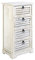 Rebecca Mobili Kleiner Schubladenschrank, Badezimmerschrank mit 4 Schubladen, Weiß, Paulownienholz, Shabby Chic, für Schlafzimmer Badezimmer – Maße: 81 x 42 x 29 cm (HxLxB) – Art. RE4554