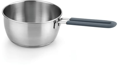BRA Master | Cazo 16 cm, Acero Inoxidable | Acero Inoxidable, Sin Antiadherente, Sin PFOA, Apta para todo tipo de Cocinas, Asas Acero Inoxidable recubiertas de Silicona