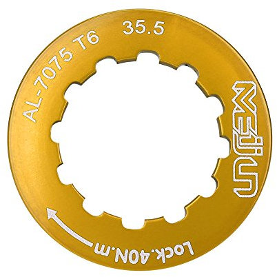 VGEBY Fahrrad Kettenras Lockring für 7-11 Speed Mountain Bike(Gold)