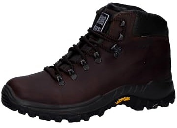 Grisport® stivali da caccia da uomo in pelle bovina impermeabili e traspiranti per montagna e trekking con suola Vibram® per attività all'aria aperta con membrana Sympatex® Marrone (marrone) 41 EU