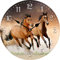 VIKMARI wanduhr Silent-Non Ticking - Running Horse Pattern küche wanduhr qualität Quarz-Batterie betrieben runde wanduhr 14 inch Running Horse