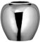 Fink Vase Losone - Eisen vernickelt silberfarben handgefertigt H 20 cm